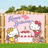 Anime Cartoon Hello K T CAT Birthday Wallpaper Backdrop Spring Photography Garden Photos for Child Women Photoshoot