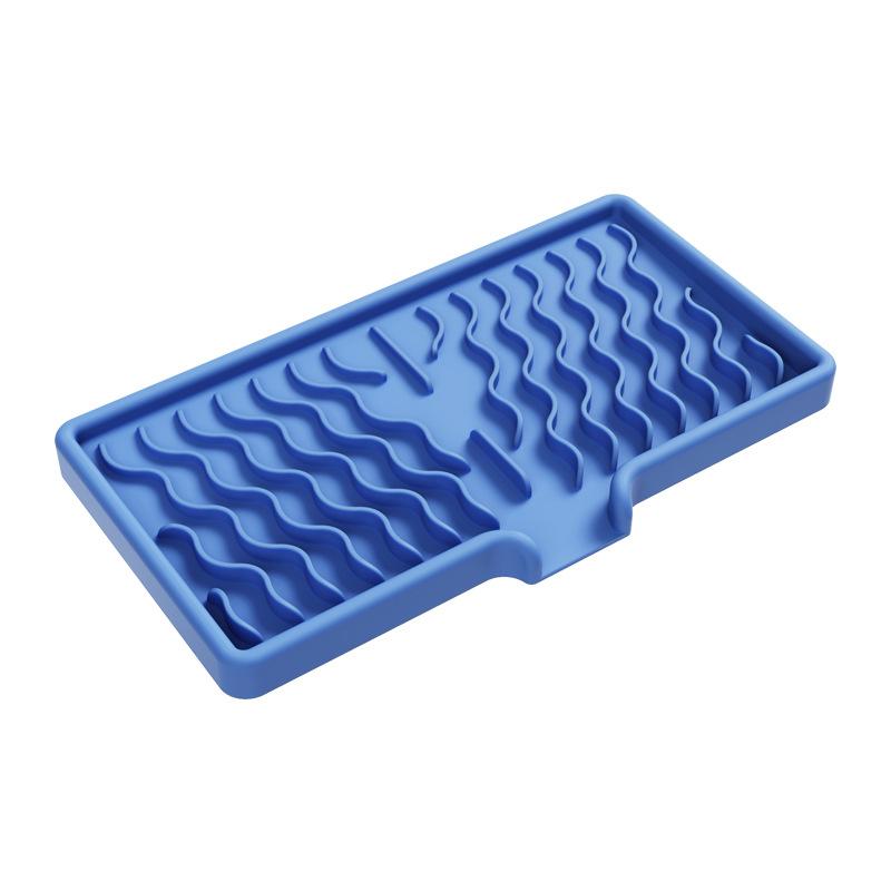 Silicone Soap Holder Self Draining Soap Bar Holder Kitchen Soap Dish Sponge Tray Counter Caddy Organizer For Dish Soap Dispenser