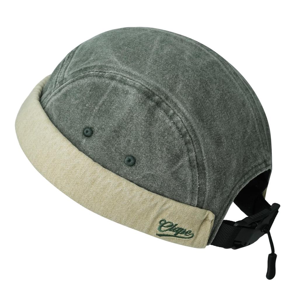 Clape Brimless Cotton Roll Cap Stylish Round Watch Fashionable Hat Fisherman's Cap, Shape, Lightweight, Unisex, Outdoor, Cap, Brimless, Men's (Green,