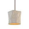 Japanese Wabi-Sabi Yellow Travertine Pendant Light, Retro Mid-Century Style for Bedroom, Homestay, or Restaurant.