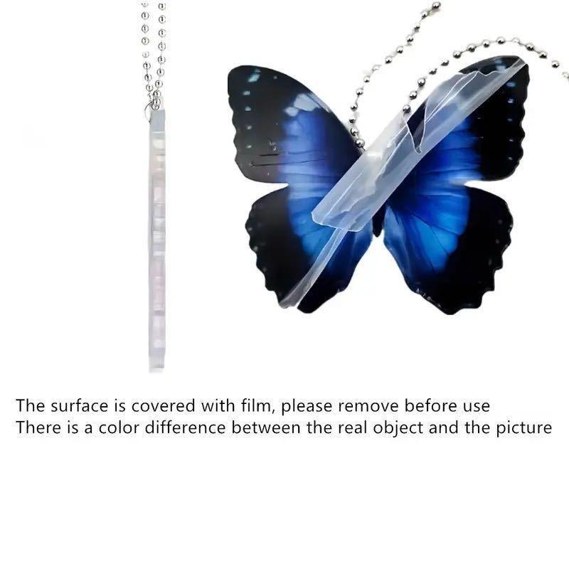 Butterfly Cartoon Colorful Acrylic Keychain And Car Decoration For Festive Celebrations