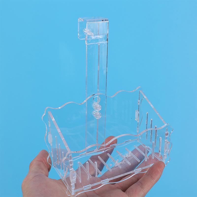 Acrylic Hanging Fish Tank Plant Holder Adjustable Clear Plant Cups High Transparency Aquarium Planting Shelf Cup For Flower Box