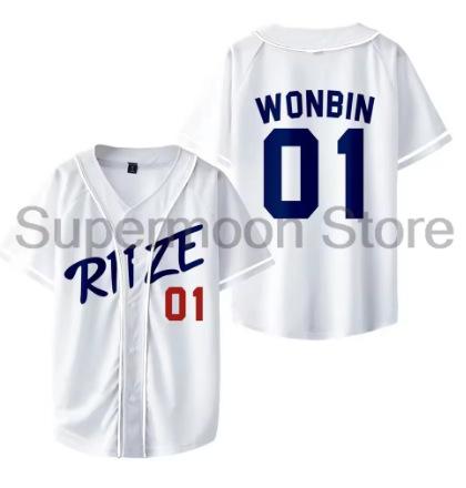 KPOP RIIZE 2024 Контур для фанатов RiizingDay Футболка с коротким рукавом Мужская XXS