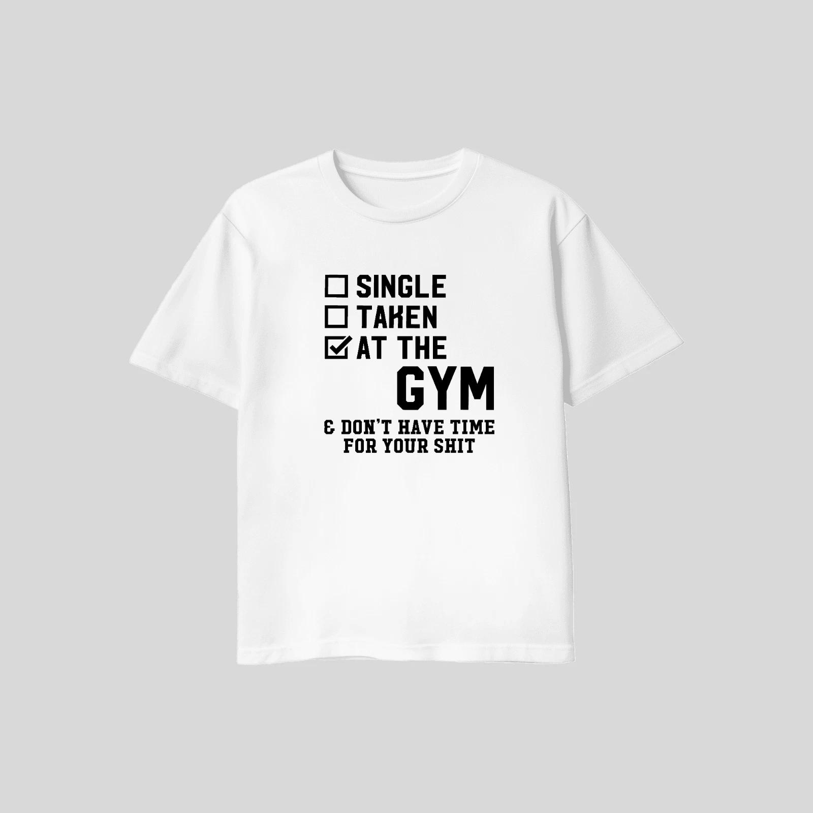 Unisex Adult Casual Graphic Single Taken Motivation Gym Weightlifte... XXXXL