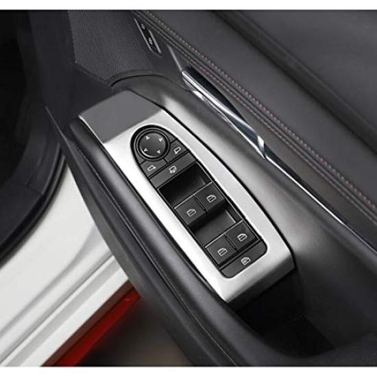 RUIQ Interior Door Window Button Switch Panel Cover Garnish for New Mazda 3 and Silver Sedan/Fastback (BP Series) CX-30 (DM Series) -