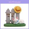 Cat Fence Creative And Hat Resin Ornaments Landscape And Desktop Decoration