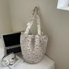 Floral Print Shoulder Bag Women's Large Capacity Bucket Bag Commuter Tote Bag