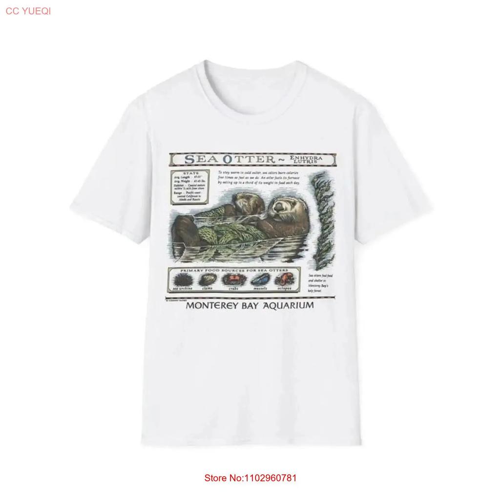 Sea Otters Monterey Bay Aquarium T Shirt New Item Vintage Versatile Comfortable Unisex Casual Breathable Stretched Homme