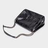 New Trendy Black Rock Style Flap Bag Chain Shoulder Crossbody Hobo Bag for Women