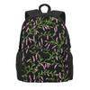 Roses Floral Backpack Pink Flowers Print Travel Backpacks Women Men Kawaii School Bags Design Big Rucksack