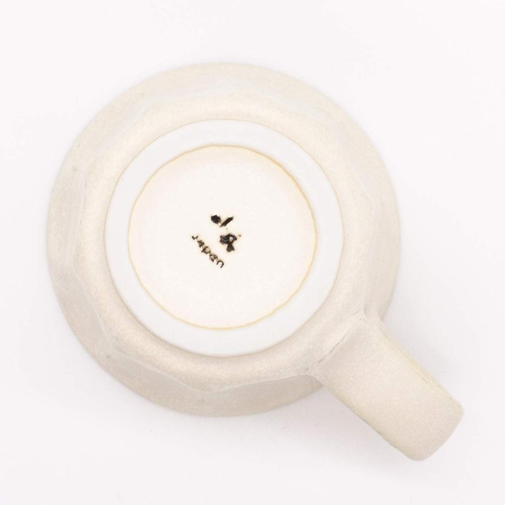 Mino Ware Kaneko Kohyo [Rinka] Mug, White, Neriwa Flower Design, Approx. 270ml Capacity, Microwave and Dishwasher Safe, Made in Japan, Product Number