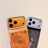 3D camellia Denim pocket card bag Case for iPhone 17 16 15 14 13 Phone Cover 17 16 15 14 13 Pro MAX soft Shockproof Back Funda