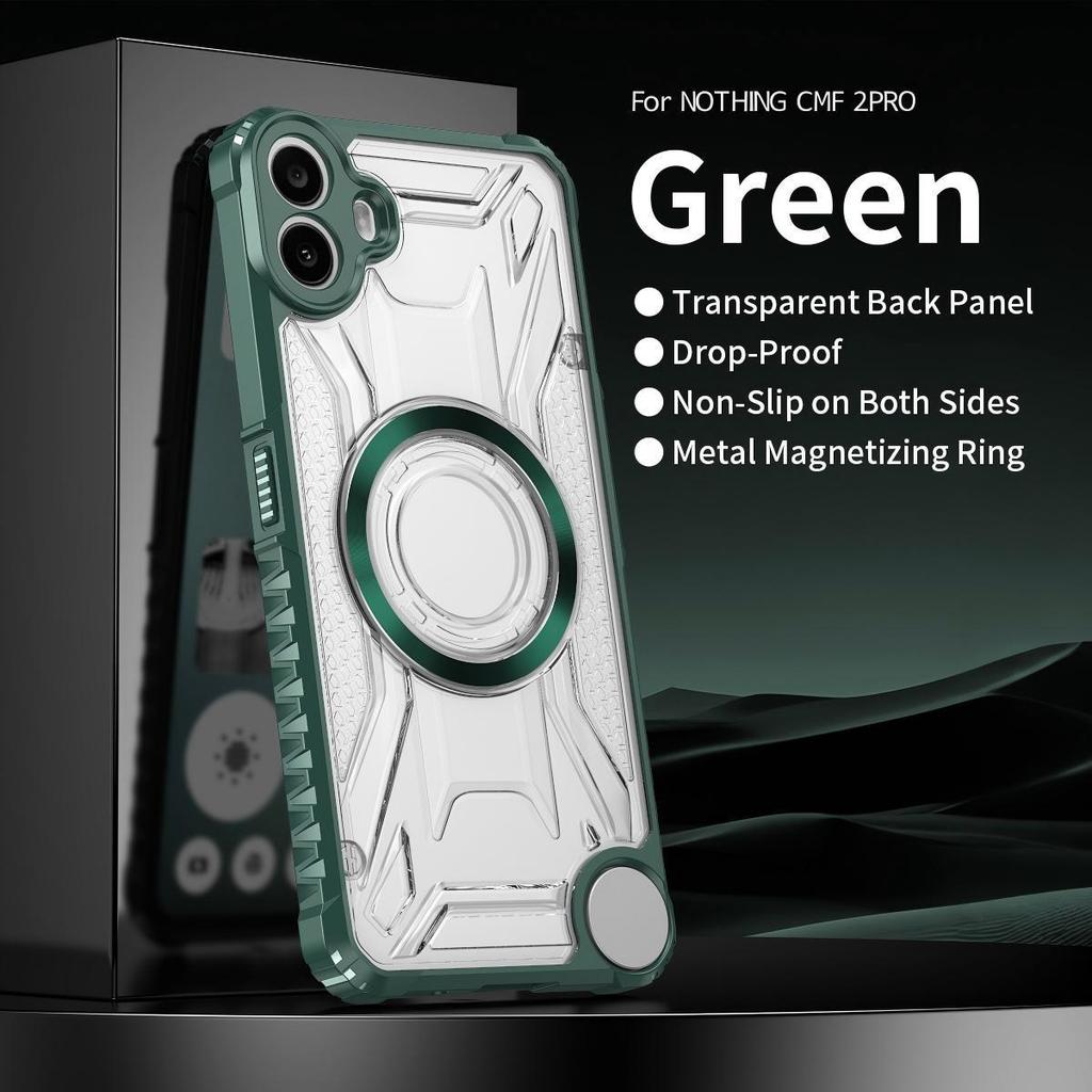 Magnetic Phone Case For Nothing CMF Phone 2 Pro Case PC Transparent Hard Cover Hybrid Armor Shell Shockproof Bumper