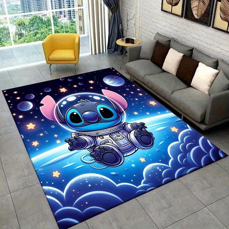 1pc Stitch Pattern Area Rug Soft Flannel Floor Mat for Living Room,Office,Bedroom and Carpet