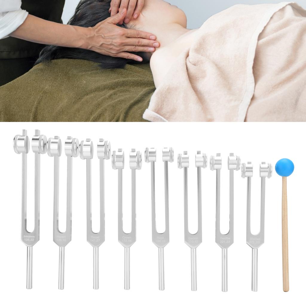 Tuning Fork Hammer Tool Set Diagnostic Tool for Sound Healing Therapy Healthy Care