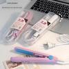 Mini Electric Hair Straightener and Curler for Bangs, Student Flat Iron, Portable Mini Hair Straightener and Curling Iron