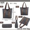 Angel Moon Canvas Tote Shoulder Bag with Zipper, Large, A4 Size, Simple and Elegant Design, Sturdy Handle, Suitable for Adults, Ladies, Office, Casual