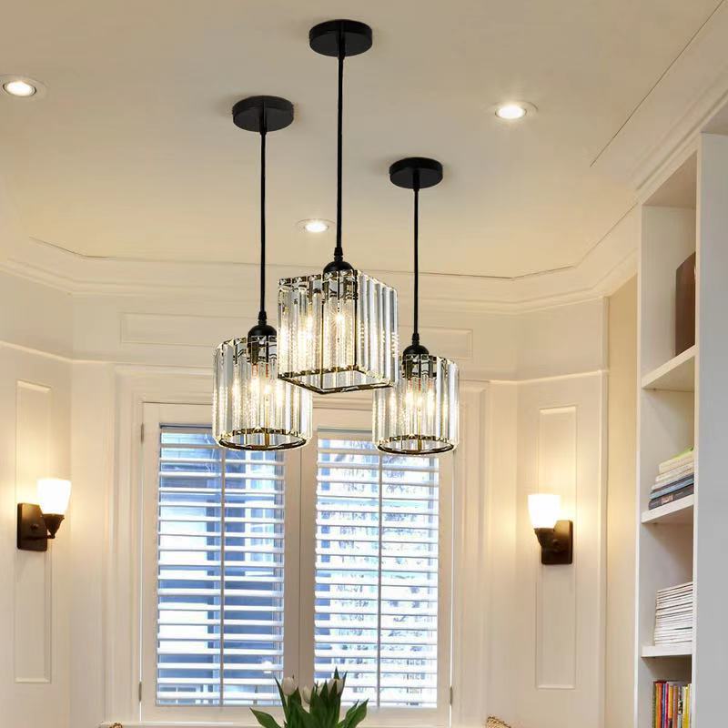 Modern Crystal Pendant Light Nordic Gold Hanging Lamp Bedside Pendant Lamp Living Room Restaurant Shop Bar Fixture Decoration