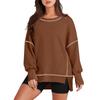 Damen Sweatshirts mit Rundhalsausschnitt, lässig, bequem, modische Outfits, Kleidung