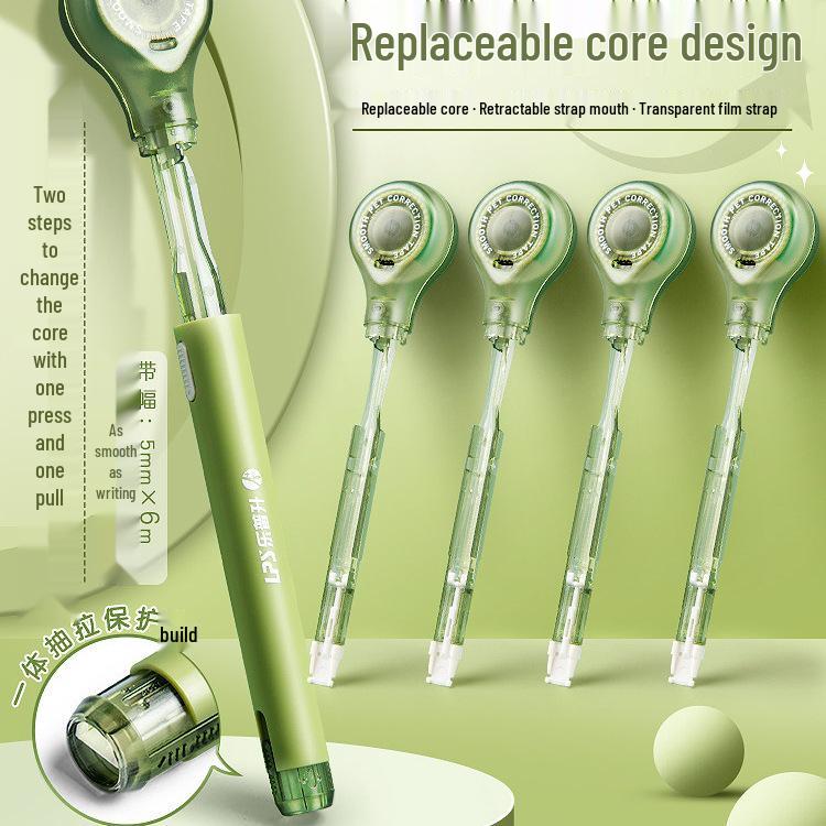 Portable Refillable Correction Tape Pen – Pen-Style, Large Capacity, Ideal for Students