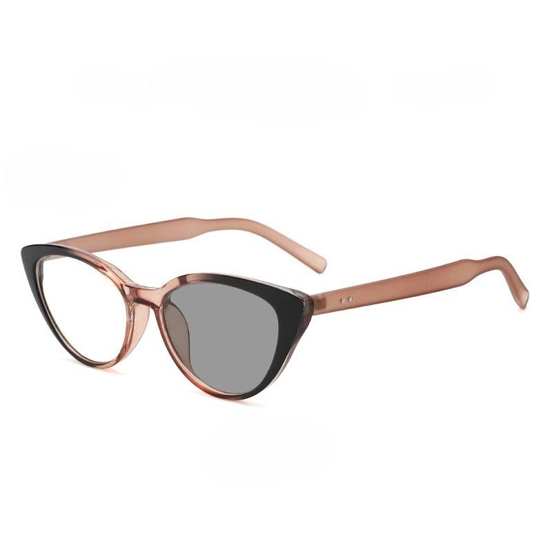 Outdoor Photochromic Myopia Glasses Women Stylish Oval Frame Anti Blue Light Ultralight Color Changing Near Sight Eyeglasses UV Protection Sunglasses