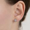 Antique Flower Prong Cubic Earrings EC3320