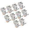 10Pcs Wire Connection Block Din Rail Type Spring Lever Cable Connector Terminal PCT211