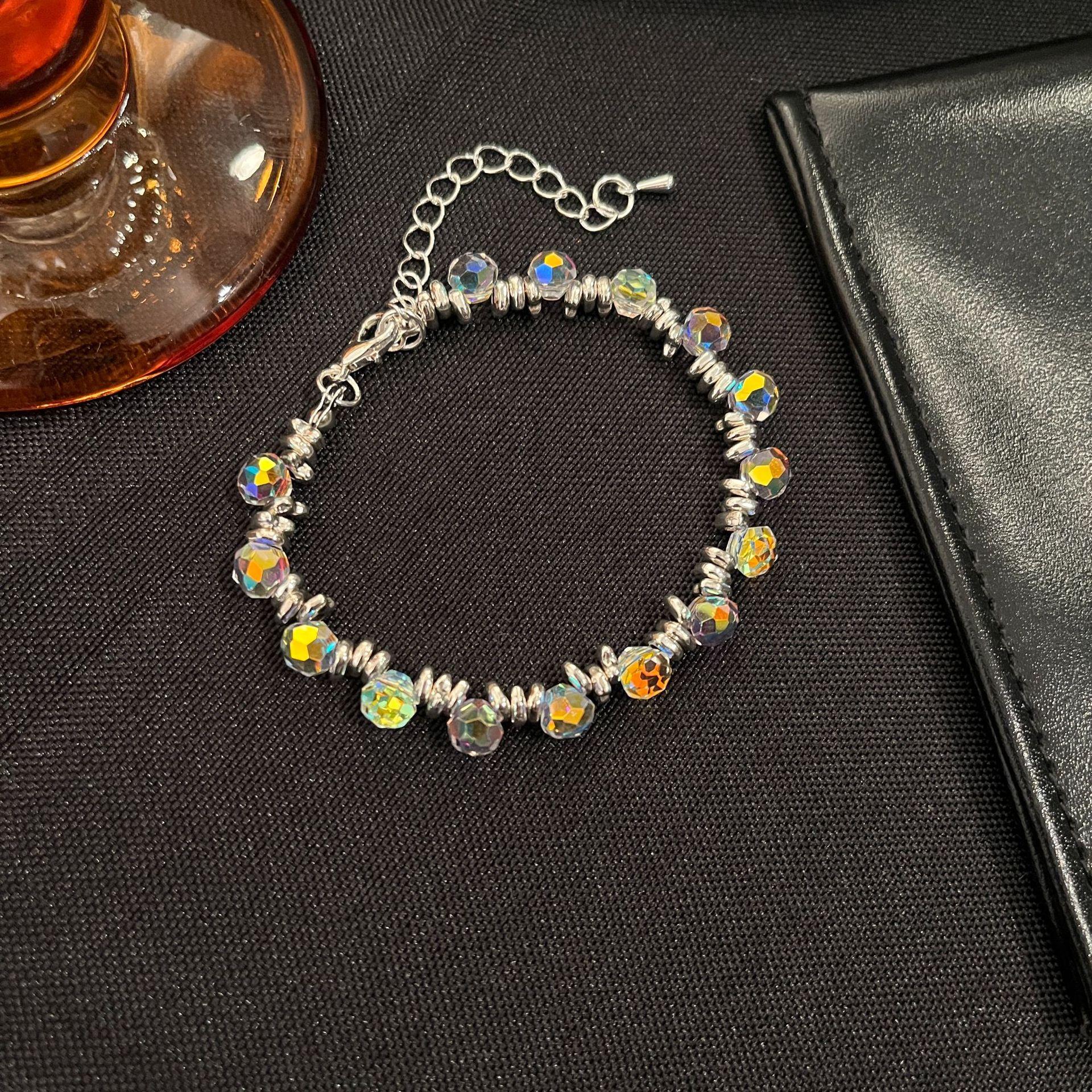 

Summer Dream Bead Small Light Bulb Bracelet Women S Light Luxury Broken Silver Niche Design Bracelet High-End Exquisite Jewelry