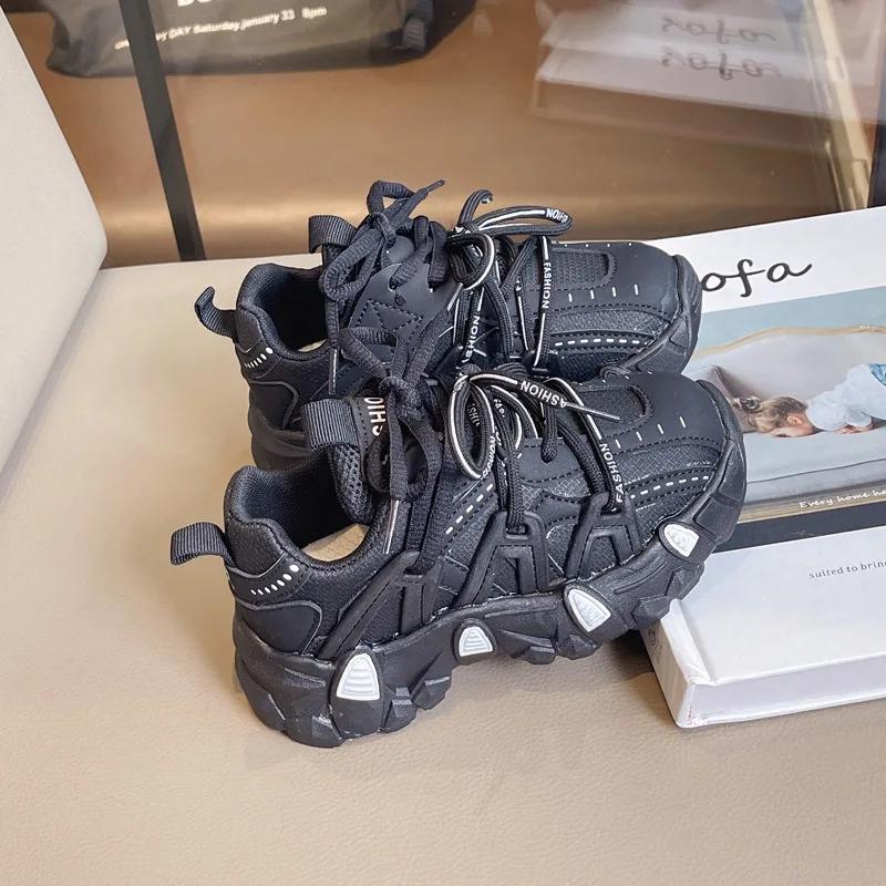 2024 Children Versatile Sneakers for Girls Boys Autumn New Fashion Korean Style Soft Bottom Casual Anti-slippery Sports Shoes