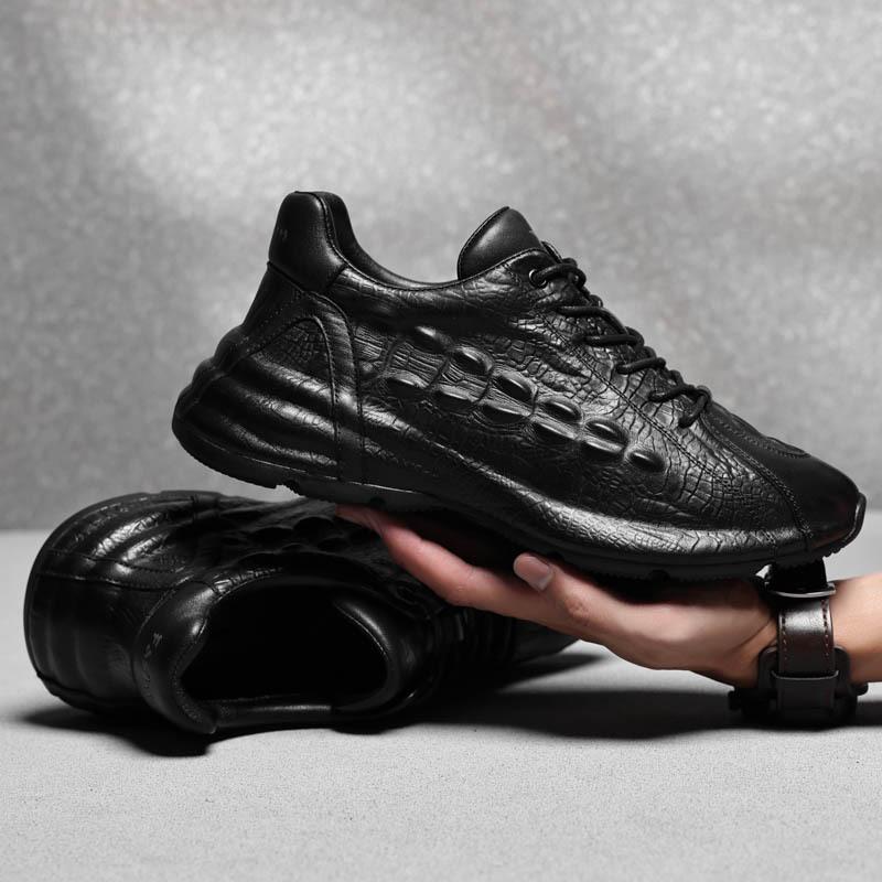 Модные черные роскошные туфли из коровьей кожи для мужчин весна-осень новые дизайнерские — фото 6