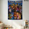 Name Custom Freddy Nights Wall Tapestry Aesthetic Wall Hanging Printed Fabric Blanket Decorative Tapestries for Bedroom Living Room Home Decor