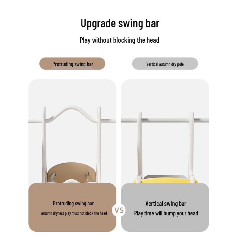 Indoor Children's Slide & Swing Multifunctional Playset for Home