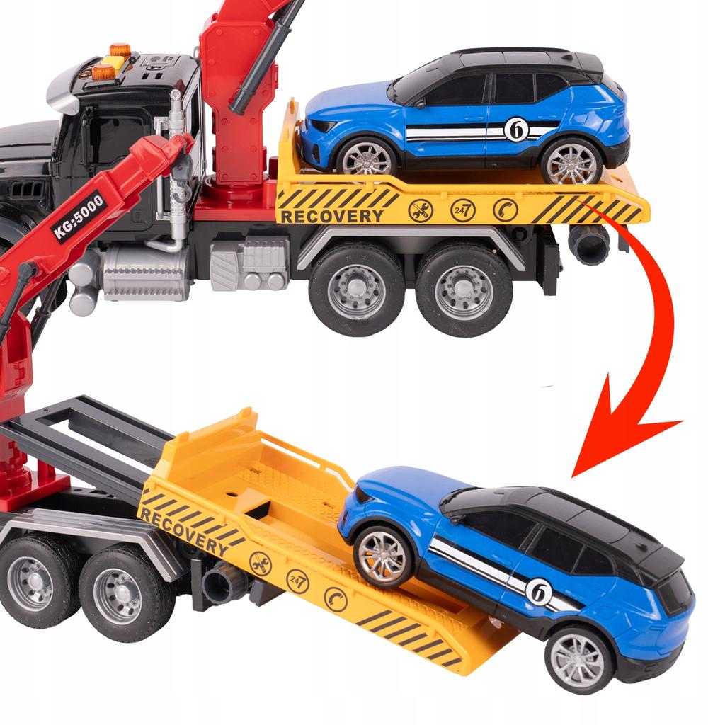 [PACZB] Tow Truck with Crane, LED Sound + Car Z3156