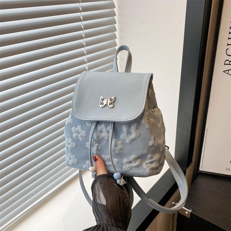 

Жіночий рюкзак-бант Niche 2024, нова осіння мода, повсякденний маленький рюкзак, туристичний рюкзак синій