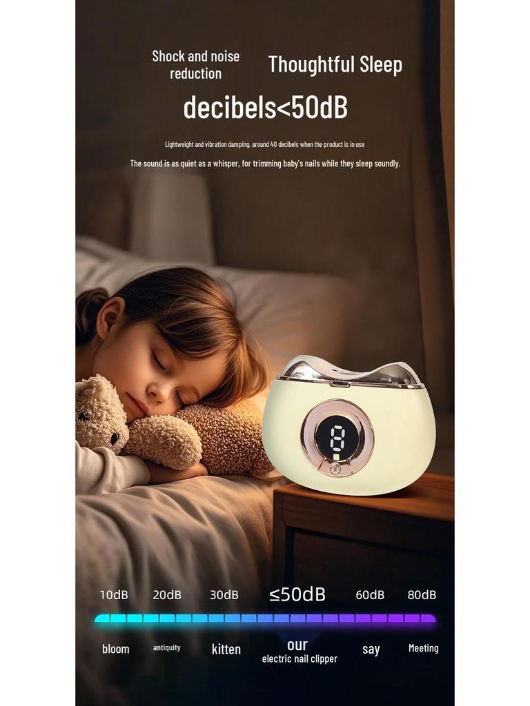 Elektrische Automatische Nagelschere mit Anti-Quetsch-Design und Schmutzauffangbehälter, Sicher für Ältere und Kinder