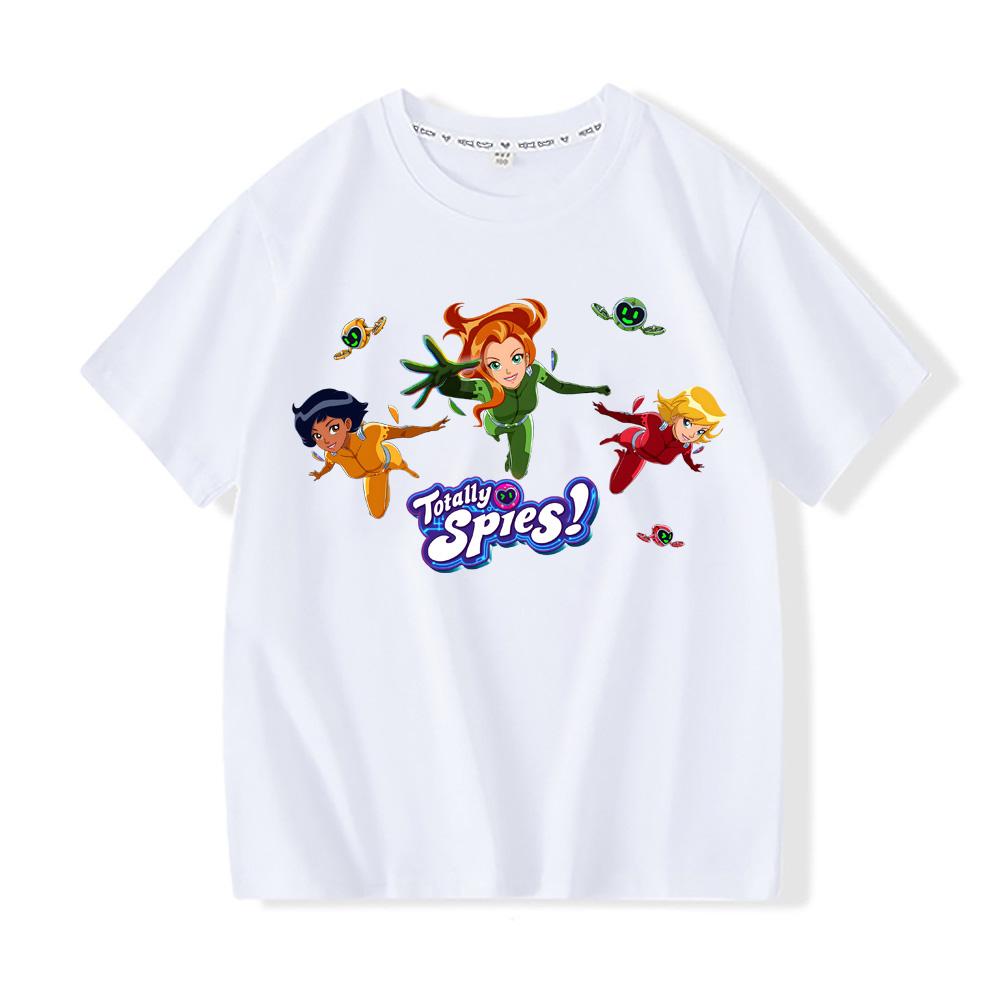 Totally Spies Manga Graphic Printing TEES 2026NEW 100%Cotton Round Neck Cartoon Boys/girls T Shirt Cartoon Print Cute Manga Tee-shirt Anime T-Shirts