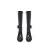 Retro belt buckle but knee boots women's new straight thick-soled retro round head thick heel back zipper boots