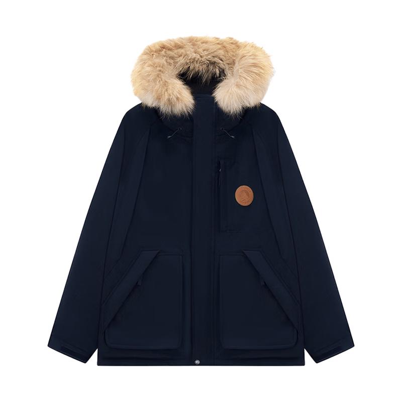 Teenie Weenie Men s Workwear Down Parka with Raccoon Fur Trim L