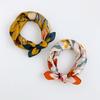 2026 Novo Lenço 100% Seda Pura Feminino Pescoço Cabelo Foulard Bandana Quadrado Pequeno Headband Hijab Estampado Poncho Lenços Pashmina