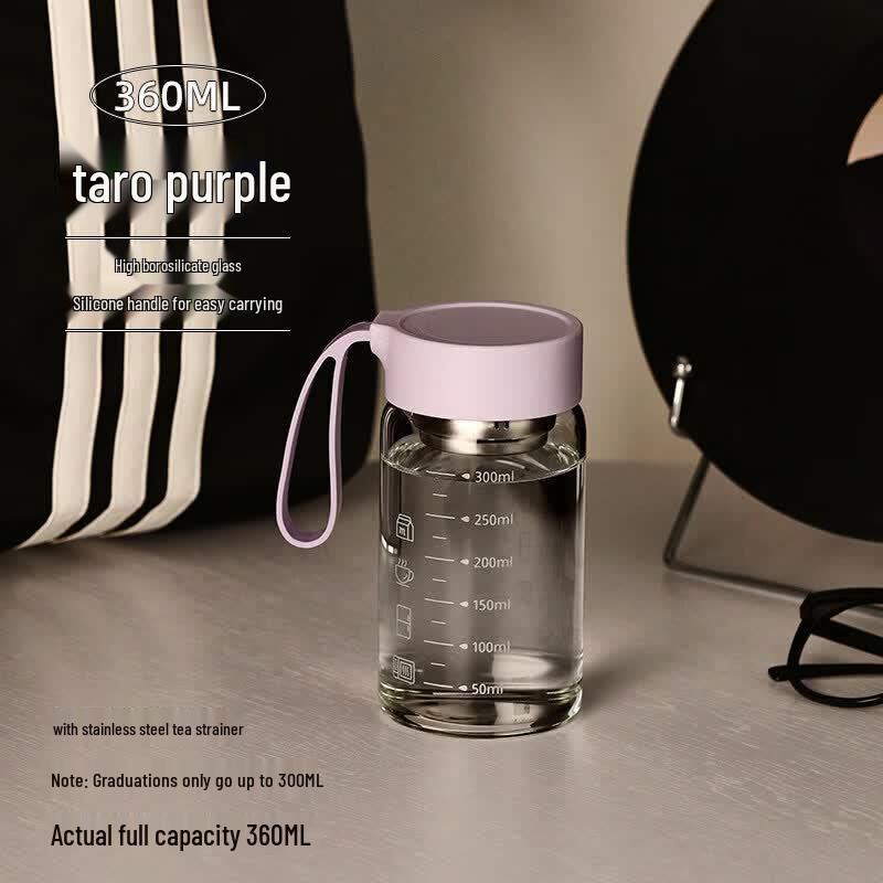 Portable Borosilicate Glass Measuring Mug