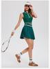 Women's Cross-Border Sleeveless Sports Vest and Short Sleeve Polo Tennis Outfit Set - Running & Fitness Yoga Wear Top