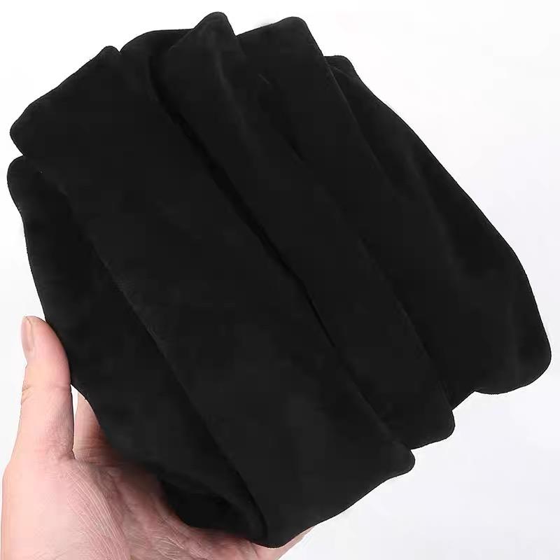 Handmade DIY leather material made of suede cowhide, suitable for both shoes and bags, dual-sided black split suede leather