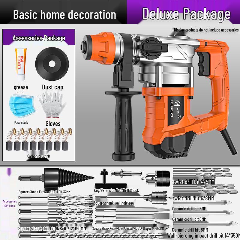Chuangyi High-Power Multifunctional Electric Hammer and Impact Drill for Wood and Concrete Drilling