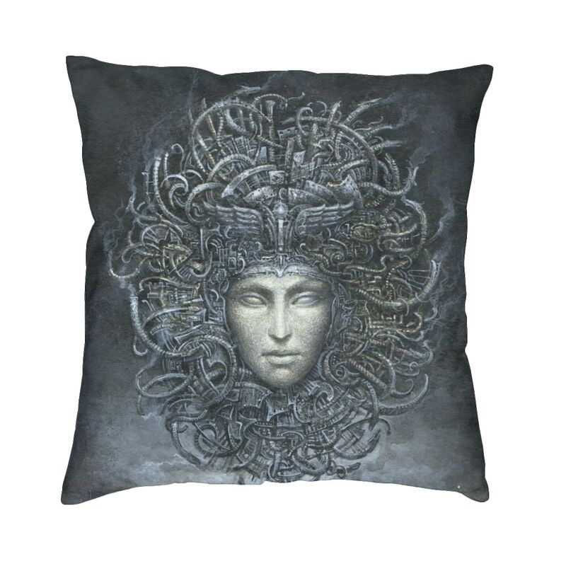 Greek mythology Medusa Snake Head Print Cushion Cover Home Living Room Sofa Car Decoration Throw Pillow Cover