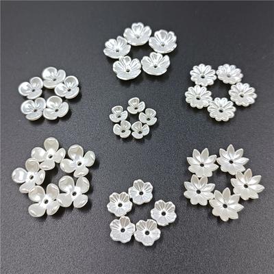 Petal ABS Imitation Pearl Leaves Beads Necklace Bracelet Earring Accessories Making For DIY Jewelry White Acrylic Pendants 50/100Pcs  Beads