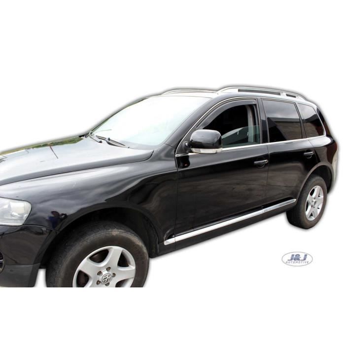 Déflecteurs d'air - J&J AUTOMOTIVE - Volkswagen Touareg 5P - Fumé - Acrylique renforcé - Installation facile