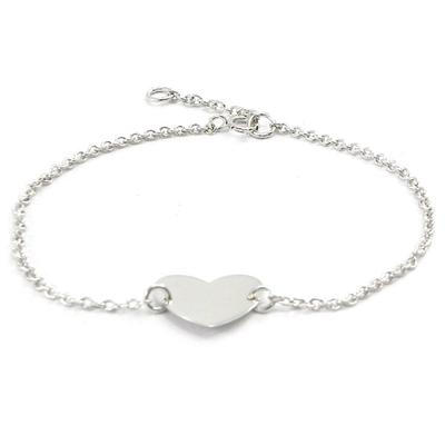 [I3646] - Silver Bracelet 'Love' Silver (rhodium-plated) - 12x10 Mm