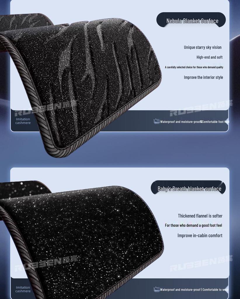 Lubbin Full Coverage TPE Floor Mats for XPeng M03 - Complete Set of Customized Protective Door Sill Accessories