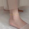 316L Stainless steel ball chain anklet Ladies simple layered thin beaded anklet Zircon wholesale