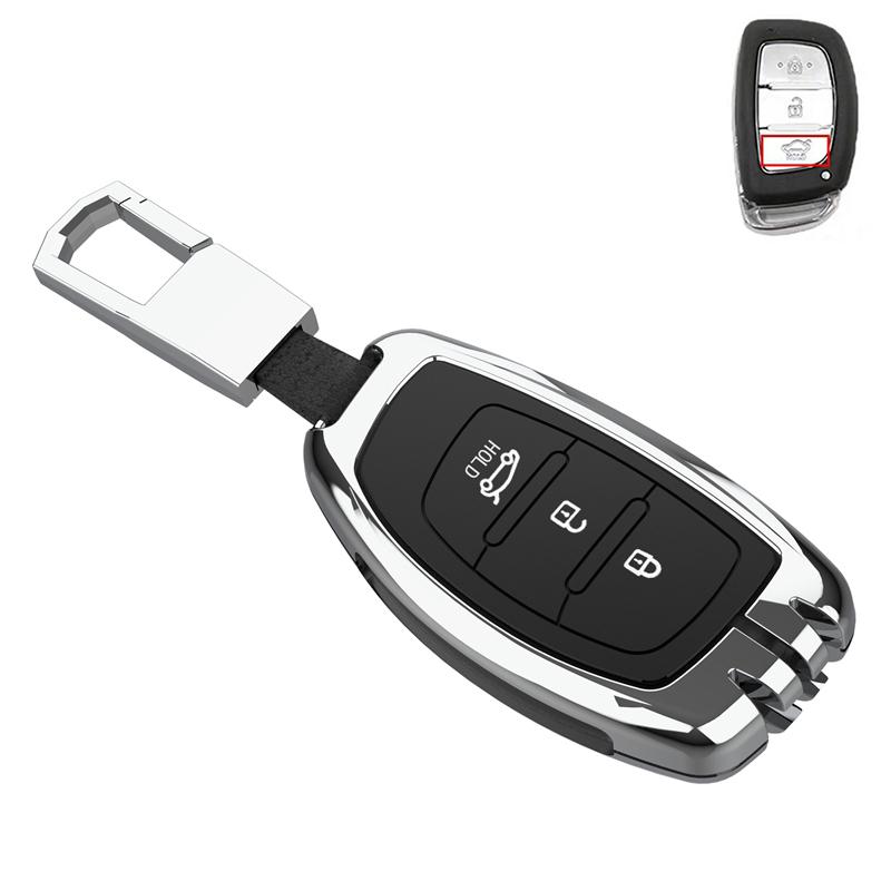 Zinc Alloy Car Key Case Cover For Hyundai i10 i20 i30 HB20 IX25 IX35 IX45 HB20 2015 High Quality Smart Key Shell Car styling